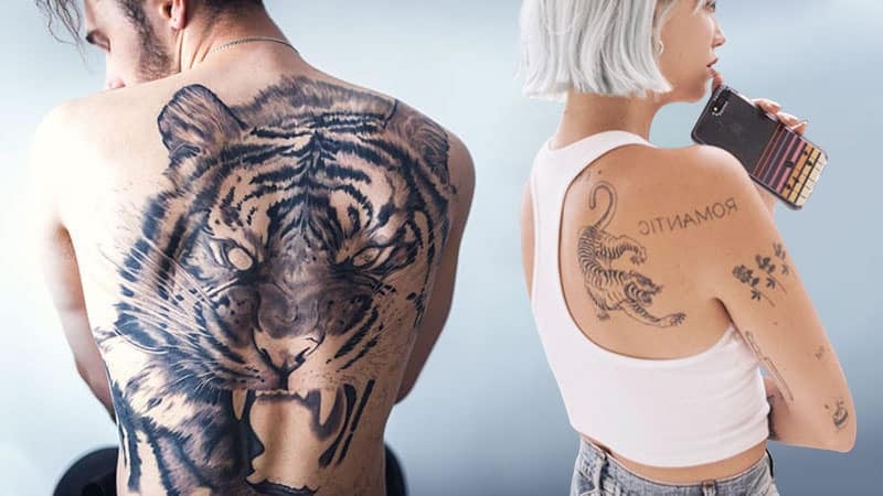 Japanese style Body Art full body tattoo art piece dragon tiger design   Hình xăm nhật Tattoo studio Hình xăm