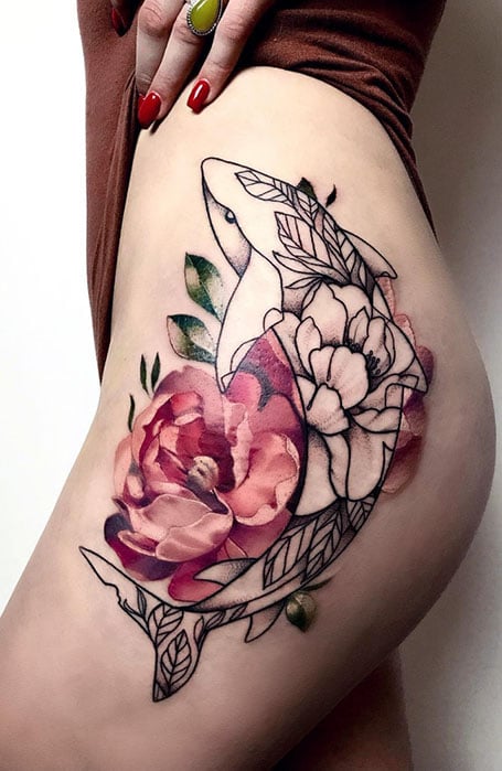 Unique Hip Tattoo