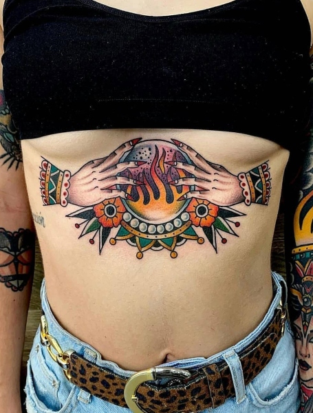 traditional stomach tattoos