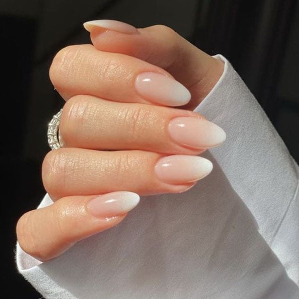 White Ombre Nails