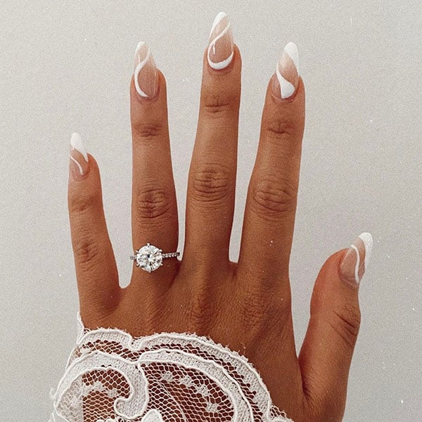 White Wedding Nails