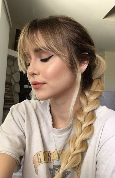 Wispy Bangs Side Ponytail