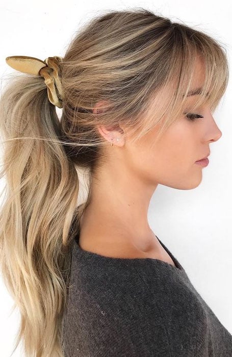 Wispy Bangs And Ponytail