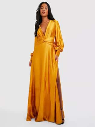 Yellow Black Tie Dress