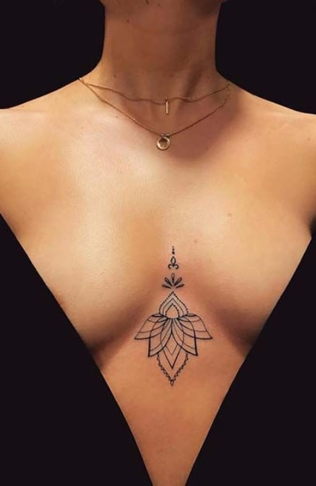 Delicate Sternum Tattoo