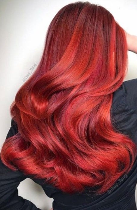 Intense Red Hair Color