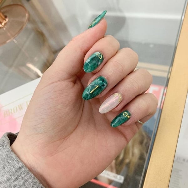Jade Green Nails
