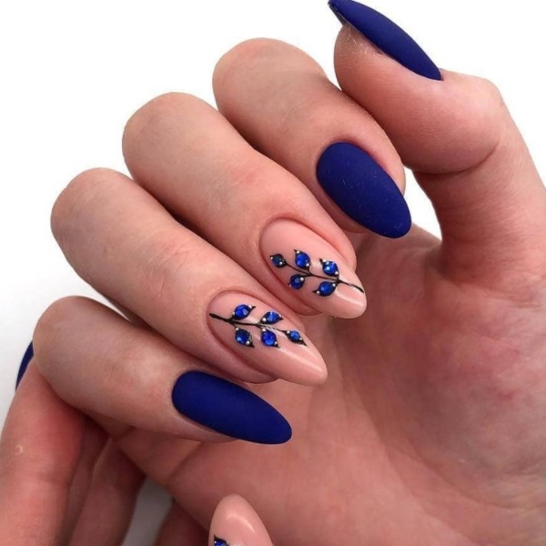 Dark Blue KidEzi Press On Nails - SOEZI Rich Indigo