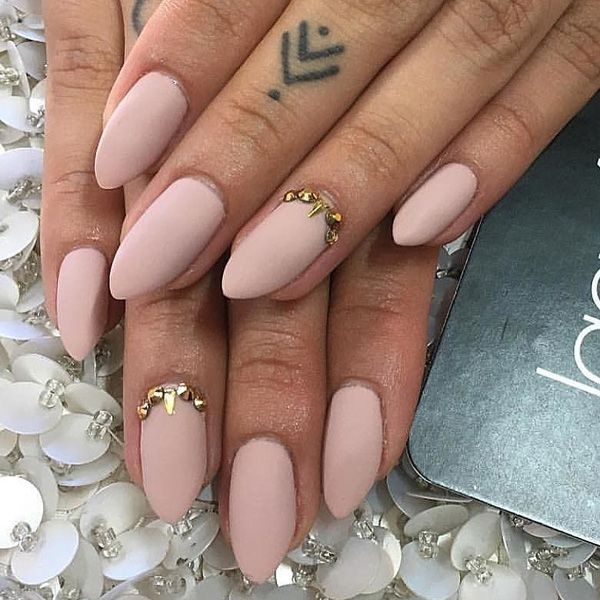 Matte Oval Nails
