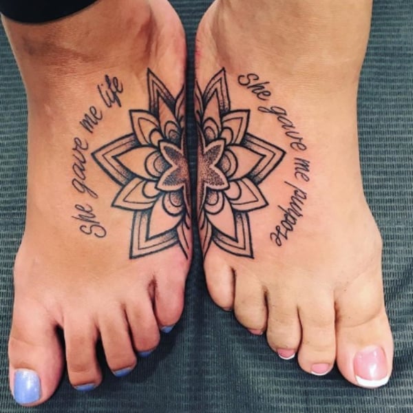 Mother Daughter Foot Tattoos 