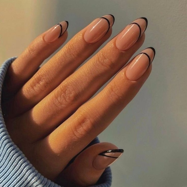 Oval French Nails