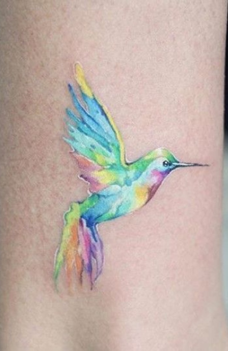 Watercolor Bird Tattoo1