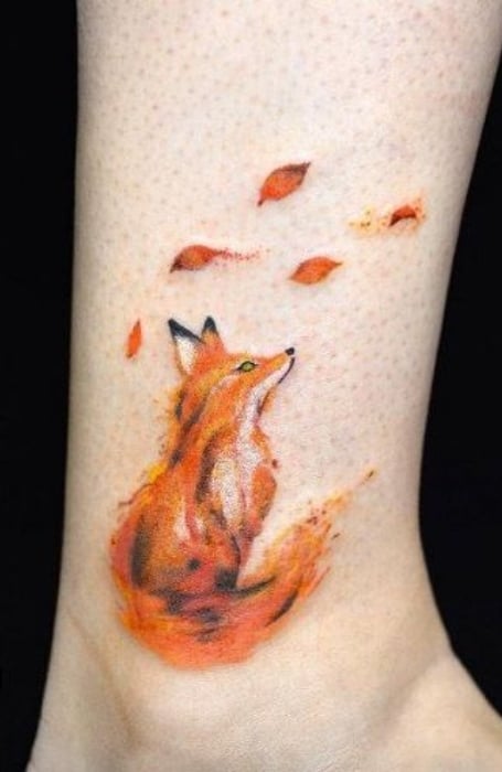 Watercolor Fox Tattoo