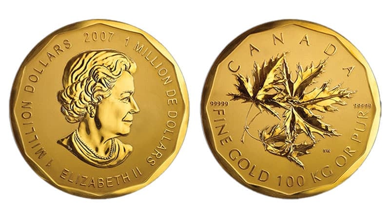 $1 Million Gold Canadian Maple Leaf $4,020,000