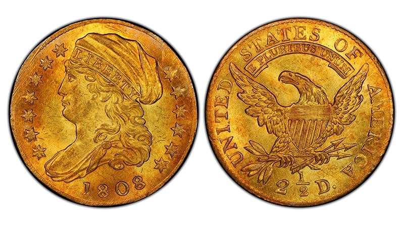 1808 Capped Bust $2.50 Gold Quarter Eagle $2,350,000