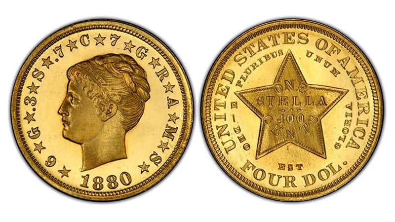 1880 Proof $4 Stella Coiled Hair $2,570,000