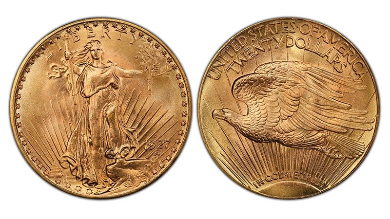 1927 D Saint Gaudens $20 Gold Double Eagle $1,997,500