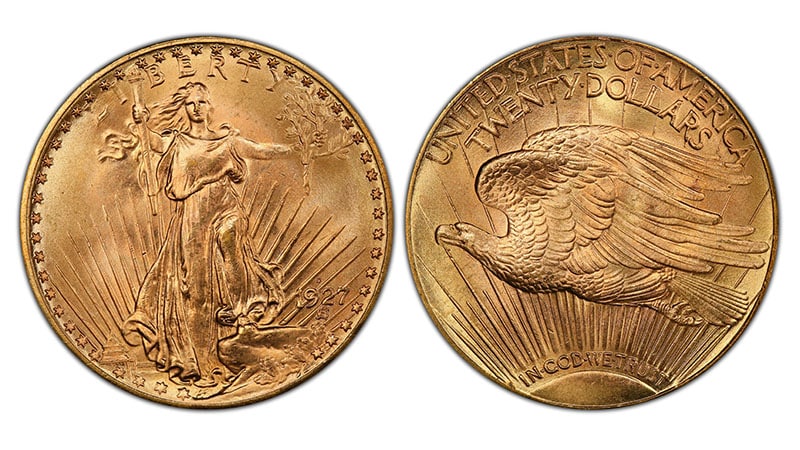 1927 D Saint Gaudens $20 Gold Double Eagle $1,997,500