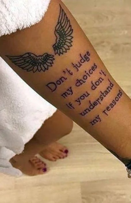 20 Simple Quote Tattoo Ideas for Women  Moms Got the Stuff