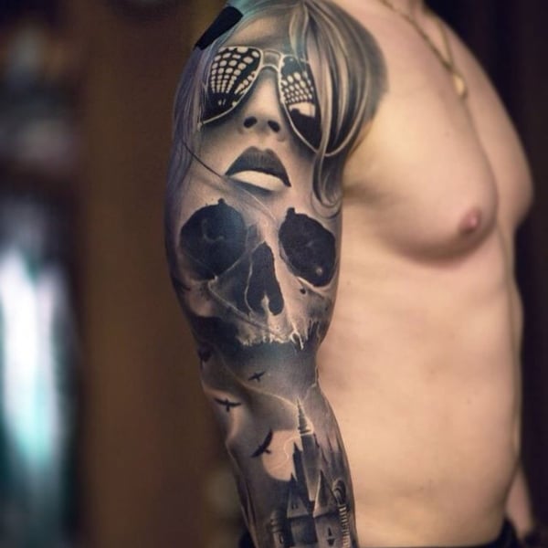 Black and Grey tattoo by A D Pancho  Photo 14322