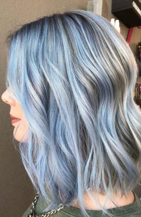 Blonde Hair With Blue Highlights