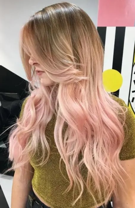 Blonde Hair With Pink Highlights 