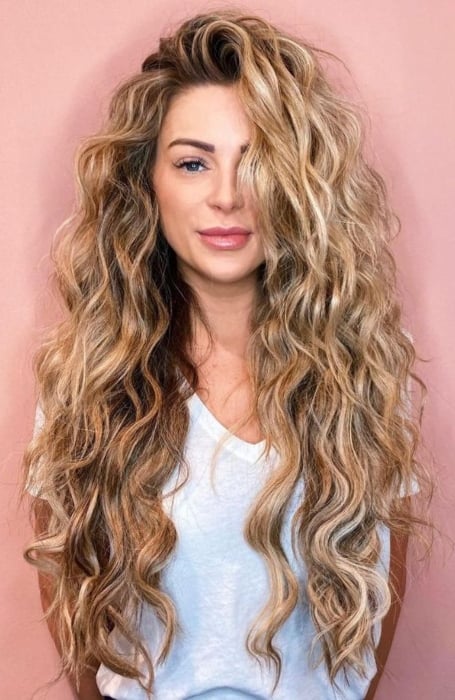 Blonde Highlights Curly Hair