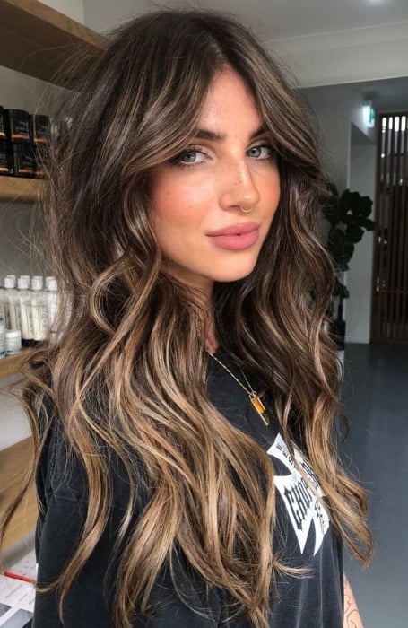 Brunette With Blonde Highlights