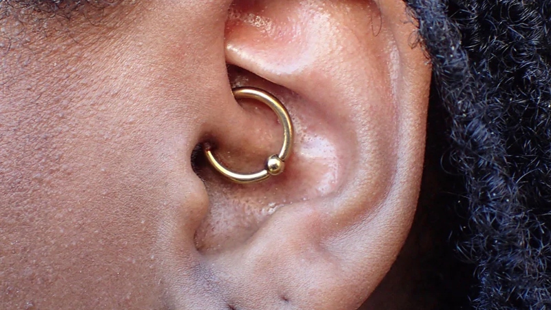 Captive Bead Daith Piercing