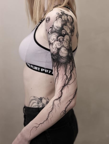 Cloud Sleeve Tattoo