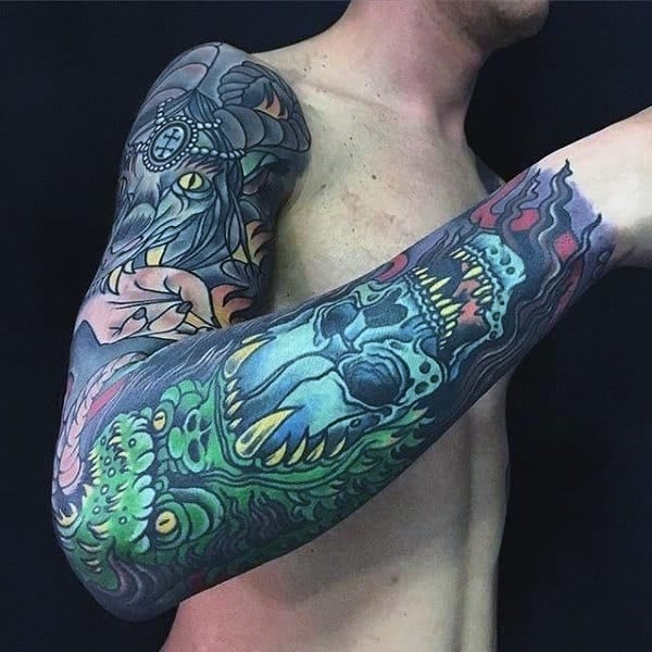 Colorful Sleeve Tattoo