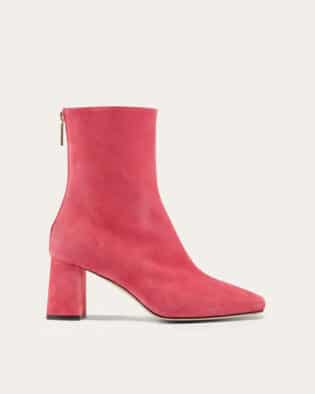 Cube Boot, Pink Suede