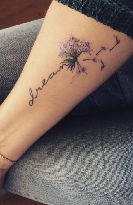 Dandelion Tattoo With Quote