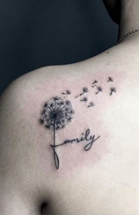 Dandelion Tattoo With Quote1