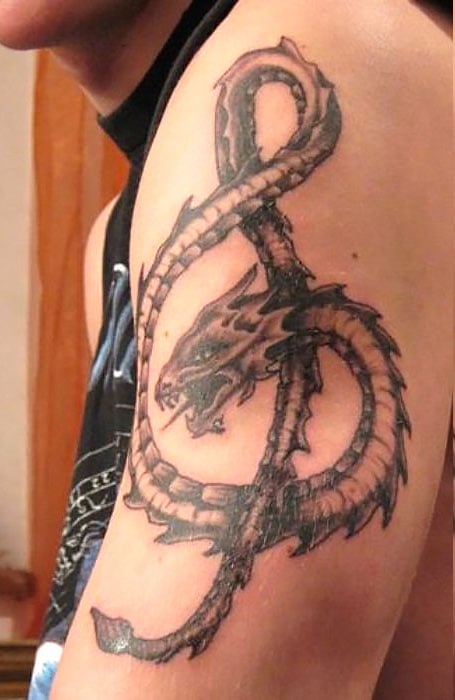 Dragon Music Tattoo 1