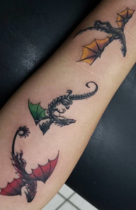 Dragon Patchwork Tattoo