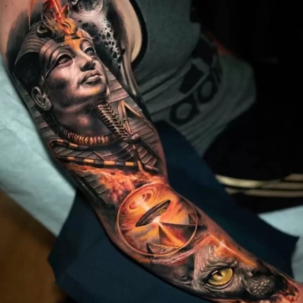 Egyptian Sleeve Tattoo