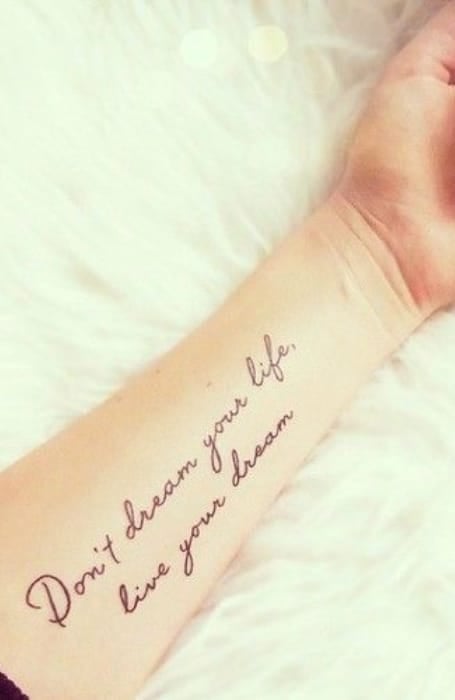 Forearm Quote Tattoos 