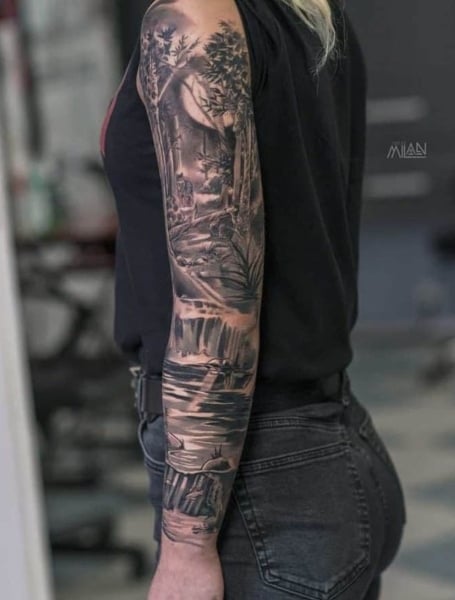 Forest Sleeve Tattoo 