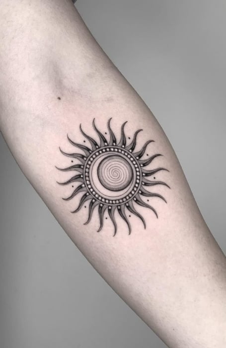 Full Moon And Sun Tattoo 