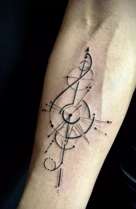 Geometric Music Tattoos