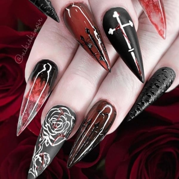 Gothic Halloween Nails