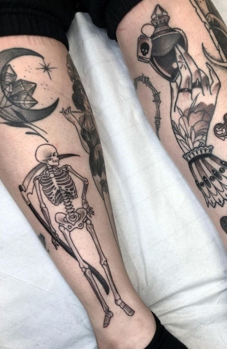 Grim Reaper Patchwork Tattoo (1)