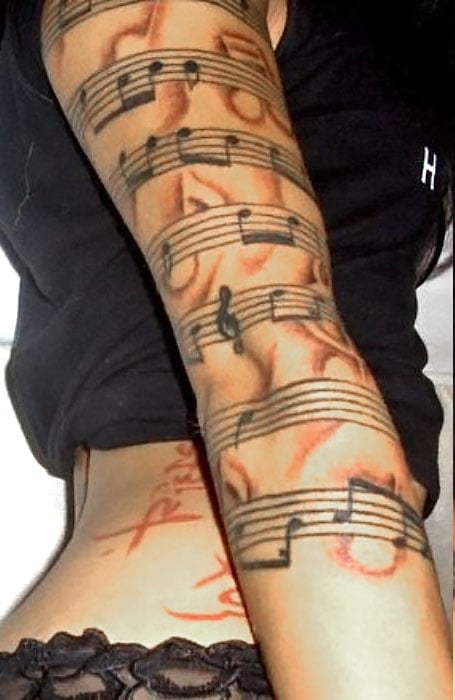 Half Sleeve Music Tattoo Ideas 1
