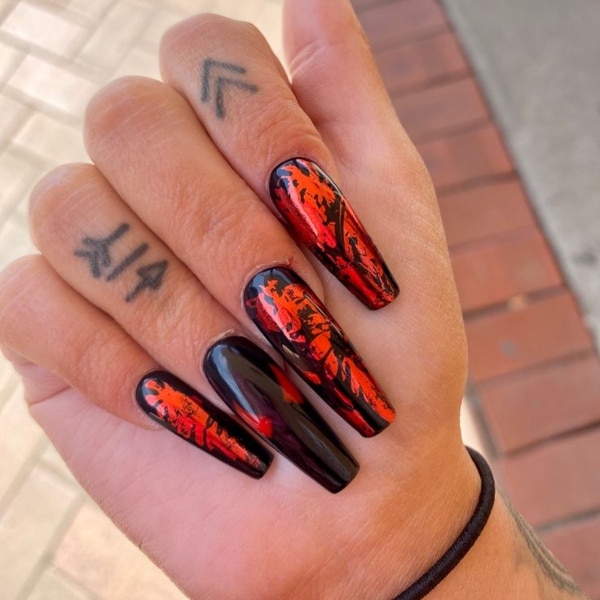 Halloween Devil Nails