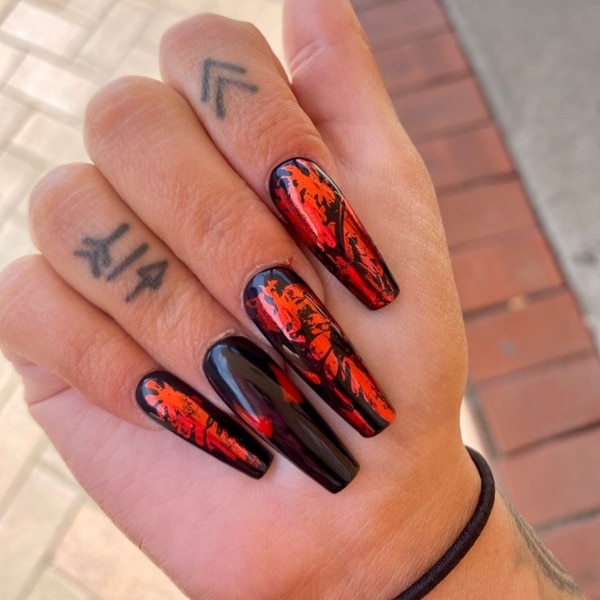 Halloween Devil Nails
