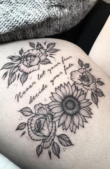 Leg Quote Tattoos 