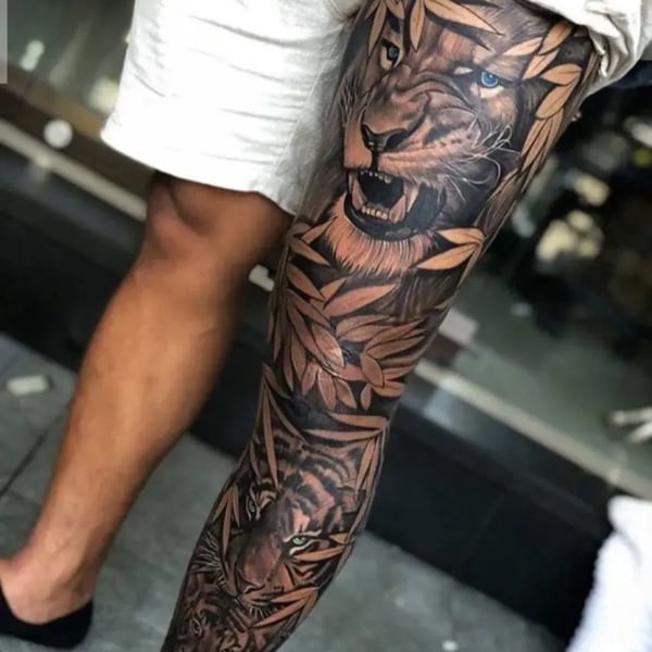 shin leg tattoo sleeve menTikTok Search