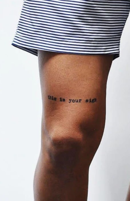 Thigh Tattoos Quotes