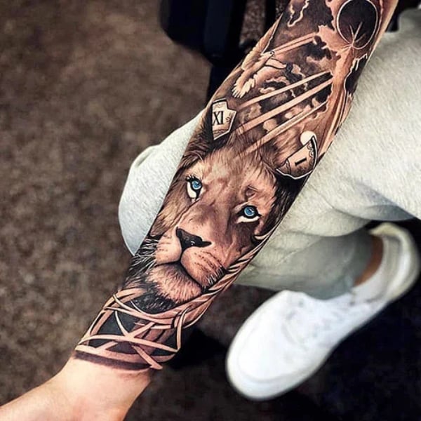 Lion Sleeve Tattoo (1)